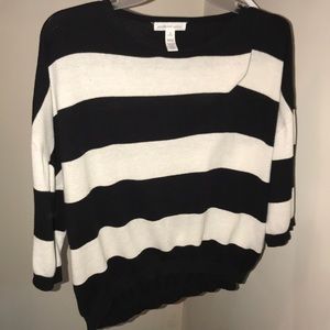 Black and White Striped Top